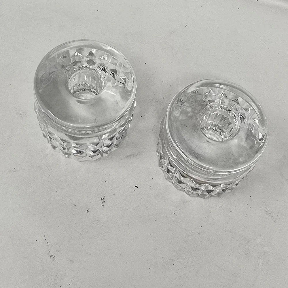 Vtg Orrefors‎ crystal candle holder Ingeorg Lundin swedish 